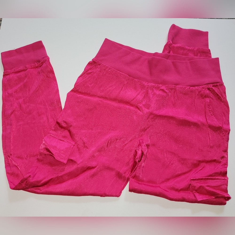 VICI Pink Satin Cargo Pants Size Large Never Worn